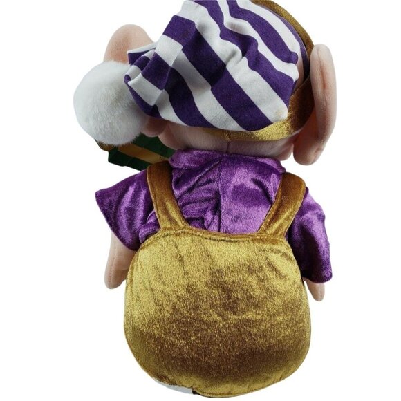 Disney Store Snow White The Seven Dwarfs Dopey 12 inch Plush Christmas Elf Toy - Picture 4 of 11
